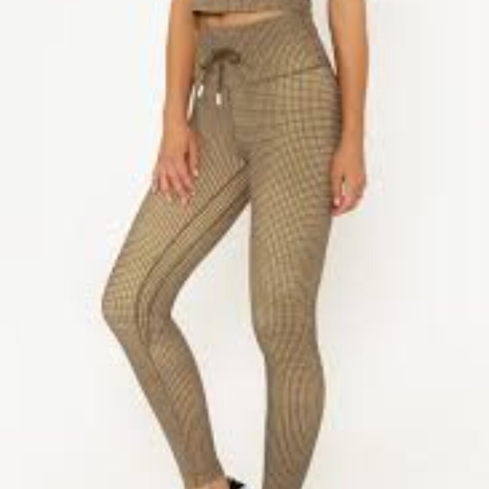 Aria Legging in Olive Gingham